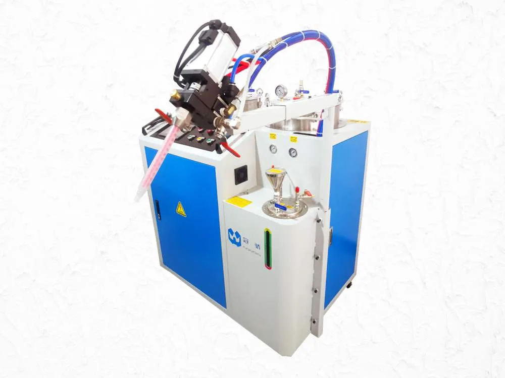 Principe de fonctionnement d'une machine de dosage deux composants